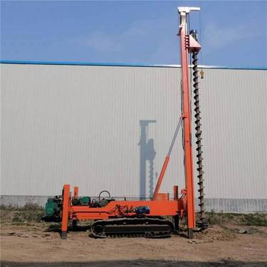 建房基础长螺旋钻机 效率高长螺旋打桩机 履带式光伏打桩器