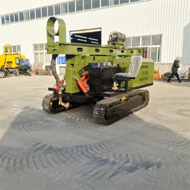 光伏基础打桩设备 履带式光伏桩打桩机 岩层土层两用钻机