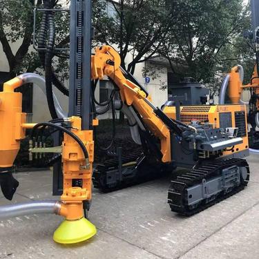 开山露天潜孔钻车KG520/KG520H一体式履带式钻机自带吸尘装置