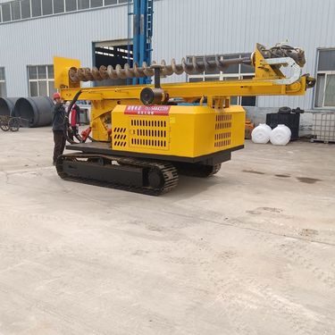 打光伏螺旋桩钻孔机 庭院光伏螺旋桩钻机 小型履带引孔机