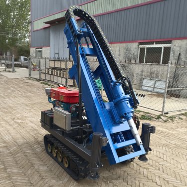 小型履带光伏地钉钻机 庭院螺旋地桩拧桩机 纯液压打桩机