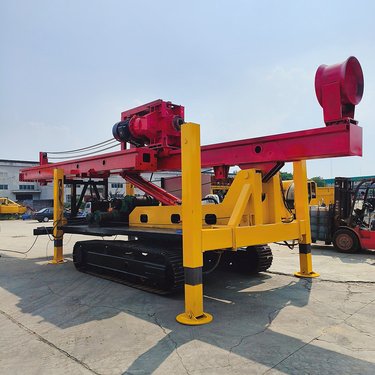 建筑工程履带CFG灌注桩机 打孔灌水泥一体长螺旋 双电机15米钻机