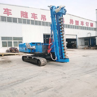 液压光伏钻机 拧螺纹地钉桩 山地岩层丘陵履带打桩机 鲁邦重工