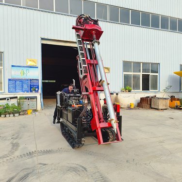 4缸橡胶履带光伏钻机 加长皮带拧地钉打桩机 一机两用 小型可进庭院