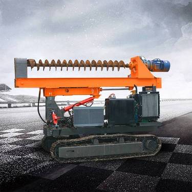 能行走光伏履带打桩机 螺旋潜孔钻机 太阳能钢管压桩机