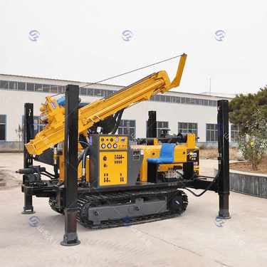 供应履带式水井冲击钻机FY260气动钻井机 卵石打井没压力