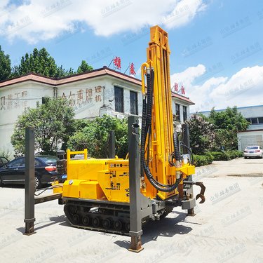雄泰履带岩芯勘探气动水井钻机 200米全自动水气两用打井钻井机