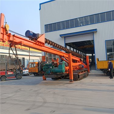 大型工程长螺旋打桩机 加长副臂地基钻机 履带底盘螺旋钻机