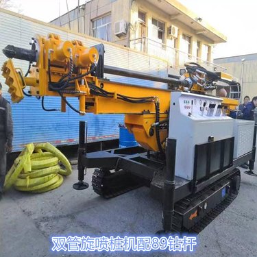 双管高压旋喷桩机 履带行走旋喷钻机 灌浆大高压泵
