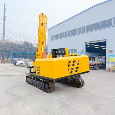 山星机械履带式光伏地基打桩机 螺旋式光伏钻机太阳能发电引孔机