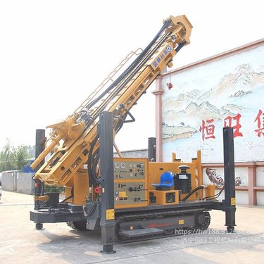 恒旺履带深井钻井机 打岩石水井钻机 风动打岩石钻机气动水井钻机