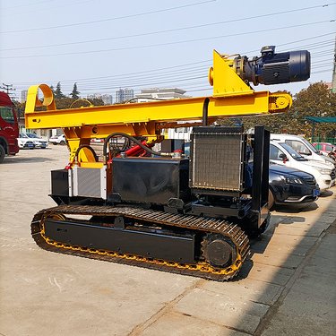 光伏工程引孔钻机 履带自行走岩石钻孔机 升降底盘方便找平