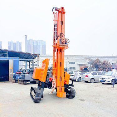 光伏打桩机厂家 山丘爬坡引孔钻孔机 履带式高低腿液压钻机