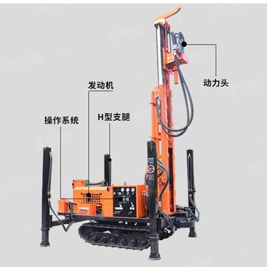 高支腿气动打井机履带式打水井机农用钻机 200米快速打井机多种型号钻机