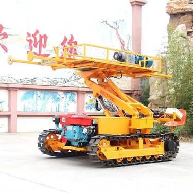履带护坡锚固钻机 双臂液压钻孔机 边坡支护打孔机