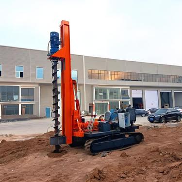 中威 沙漠戈壁滩履带式光伏打桩机 履带潜孔钻机400孔径钻孔机