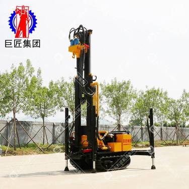 华夏巨匠供应CJDX-160橡胶履带底盘气动水井钻机*** 工民钻井