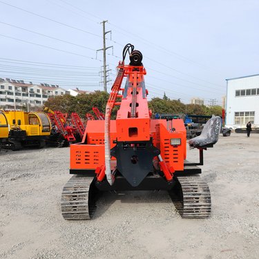 光伏地桩打孔机 履带式10米长螺旋打桩机 挖机改装钻机