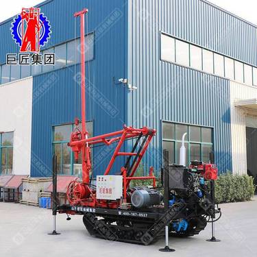 山东巨匠仿生学正循环水井钻机履带式蚂蚱腿打井机120米柴电两用钻井机