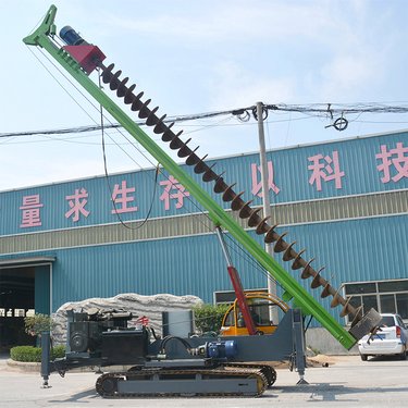 光伏履带钻机 自行走潜孔钻 建筑工地长螺旋打桩机