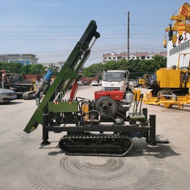 小型履带潜孔钻机 农村庭院打桩机 挖改螺旋钻 速度快