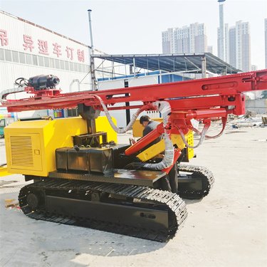 大扭矩液压光伏打桩机 履带式多地址钻孔机 爬坡王山地岩石钻机