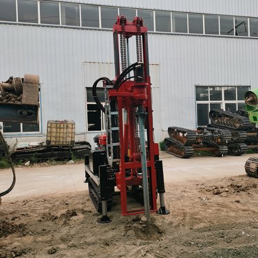 拧地钉钻机 光伏地钉打桩机 小型履带潜孔钻机 定位精准打桩速度快