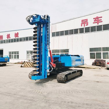 光伏引孔机 履带式螺旋钻机 山地液压快速钻孔机 鲁邦