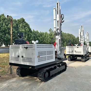 履带式光伏打桩机 360度回转轮盘钻机 可钻岩石 支持定制