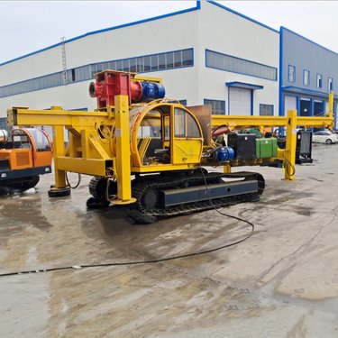12米地基打桩机 CFG履带长螺旋引孔机 泵送高压灌浆螺旋钻机