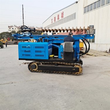 光伏基础打桩专用设备 沙漠螺旋地钉钻机 履带行走更稳定